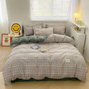 GobekUsa Nordic Plaid Cotton Bedding Set - Queen/King