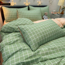 GobekUsa Nordic Plaid Cotton Bedding Set - Queen/King