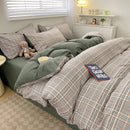 GobekUsa Nordic Plaid Cotton Bedding Set - Queen/King