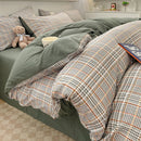 GobekUsa Nordic Plaid Cotton Bedding Set - Queen/King