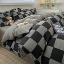 GobekUsa Nordic Plaid Cotton Bedding Set - Queen/King