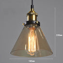 Nordic Retro Minimalist Glass Dining Room Chandelier