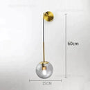 GobekUsa Nordic Retro Modern Glass Ball Wall Lamps for Bedside Living Room Corridor Staircase Lighting