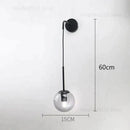 GobekUsa Nordic Retro Modern Glass Ball Wall Lamps for Bedside Living Room Corridor Staircase Lighting