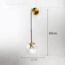 GobekUsa Nordic Retro Modern Glass Ball Wall Lamps for Bedside Living Room Corridor Staircase Lighting