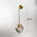 GobekUsa Nordic Retro Modern Glass Ball Wall Lamps for Bedside Living Room Corridor Staircase Lighting