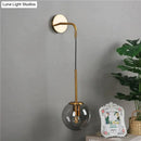 GobekUsa Nordic Retro Modern Glass Ball Wall Lamps for Bedside Living Room Corridor Staircase Lighting