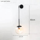 GobekUsa Nordic Retro Modern Glass Ball Wall Lamps for Bedside Living Room Corridor Staircase Lighting