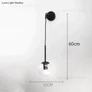 GobekUsa Nordic Retro Modern Glass Ball Wall Lamps for Bedside Living Room Corridor Staircase Lighting