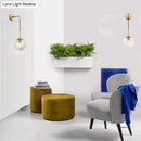 GobekUsa Nordic Retro Modern Glass Ball Wall Lamps for Bedside Living Room Corridor Staircase Lighting