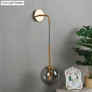 GobekUsa Nordic Retro Modern Glass Ball Wall Lamps for Bedside Living Room Corridor Staircase Lighting