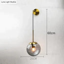 GobekUsa Nordic Retro Modern Glass Ball Wall Lamps for Bedside Living Room Corridor Staircase Lighting