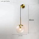 GobekUsa Nordic Retro Modern Glass Ball Wall Lamps for Bedside Living Room Corridor Staircase Lighting