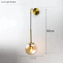 GobekUsa Nordic Retro Modern Glass Ball Wall Lamps for Bedside Living Room Corridor Staircase Lighting