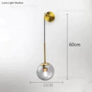 GobekUsa Nordic Retro Modern Glass Ball Wall Lamps for Bedside Living Room Corridor Staircase Lighting