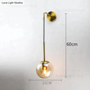 GobekUsa Nordic Retro Modern Glass Ball Wall Lamps for Bedside Living Room Corridor Staircase Lighting