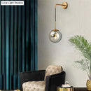 GobekUsa Nordic Retro Modern Glass Ball Wall Lamps for Bedside Living Room Corridor Staircase Lighting