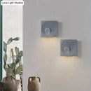 GobekUsa Nordic Square LED Wall Sconce Light - Modern Cement Bedroom Lighting