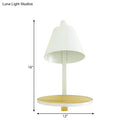 GobekUsa Nordic Style 1-Light Metal Wall Sconce with Wooden Supporter - White/Gray Tapered Shade