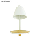 GobekUsa Nordic Style 1-Light Metal Wall Sconce with Wooden Supporter - White/Gray Tapered Shade