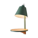 GobekUsa Nordic Style 1-Light Metal Wall Sconce with Wooden Supporter - White/Gray Tapered Shade