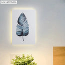 GobekUsa Nordic Style Banana Leaf Wall Lamp with LED Acrylic Fixture