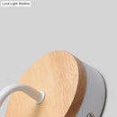 GobekUsa Nordic Style Bare Bulb Wall Sconce - Metal & Wood Bedroom Lamp (1 Light, White)