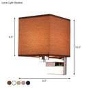 GobekUsa Nordic Style Beige Cube Wall Light - 1 Head Fabric Wall Mounted Fixture for Bedroom