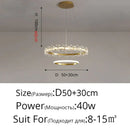 GobekUsa Nordic Style Crown Crystal Flower Pendant Light