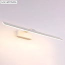 GobekUsa Nordic Style LED Vanity Lamp - 16.5"/20" White Rectangular Acrylic Wall Mount Light for Bathroom, with Warm/White Light Option