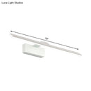 GobekUsa Nordic Style LED Vanity Lamp - 16.5"/20" White Rectangular Acrylic Wall Mount Light for Bathroom, with Warm/White Light Option