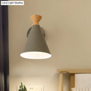 GobekUsa Nordic Style Metal Cone Shade Wall Light: 1-Light Rotatable Bedside Reading Lamp in Blue, Green, Grey, or White