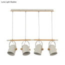 GobekUsa Nordic Style Triple Metal Pendant Light with Adjustable Dome Shade for Island Lighting in White