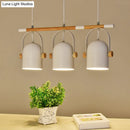 GobekUsa Nordic Style Triple Metal Pendant Light with Adjustable Dome Shade for Island Lighting in White