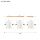 GobekUsa Nordic Style Triple Metal Pendant Light with Adjustable Dome Shade for Island Lighting in White