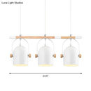 GobekUsa Nordic Style Triple Metal Pendant Light with Adjustable Dome Shade for Island Lighting in White