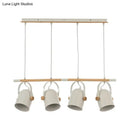 GobekUsa Nordic Style Triple Metal Pendant Light with Adjustable Dome Shade for Island Lighting in White