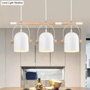 GobekUsa Nordic Style Triple Metal Pendant Light with Adjustable Dome Shade for Island Lighting in White