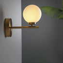 GobekUsa Nordic Style Wall Sconce Light Gold Orb with Glass Shade - Elegant Wall Mount Lighting