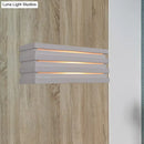 GobekUsa Nordic Style White Wall Lamp with Louvered Design