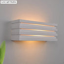 GobekUsa Nordic Style White Wall Lamp with Louvered Design