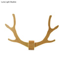 GobekUsa Nordic Style Wooden Antler Wall Sconce Lamp with LED Lighting - Ideal for Corridor