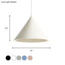 GobekUsa 10"/12.5" Diameter 1 Light Conical Hanging Lamp Nordic Stylish Black/Blue Metal Pendant Light over Table
