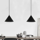 GobekUsa 10"/12.5" Diameter 1 Light Conical Hanging Lamp Nordic Stylish Black/Blue Metal Pendant Light over Table