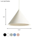 GobekUsa 10"/12.5" Diameter 1 Light Conical Hanging Lamp Nordic Stylish Black/Blue Metal Pendant Light over Table