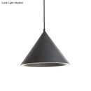 GobekUsa 10"/12.5" Diameter 1 Light Conical Hanging Lamp Nordic Stylish Black/Blue Metal Pendant Light over Table