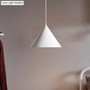 GobekUsa 10"/12.5" Diameter 1 Light Conical Hanging Lamp Nordic Stylish Black/Blue Metal Pendant Light over Table