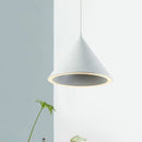 GobekUsa 10"/12.5" Diameter 1 Light Conical Hanging Lamp Nordic Stylish Black/Blue Metal Pendant Light over Table