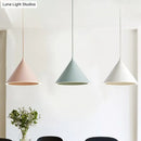 GobekUsa 10"/12.5" Diameter 1 Light Conical Hanging Lamp Nordic Stylish Black/Blue Metal Pendant Light over Table