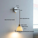 GobekUsa Ceramic LED Wall Light with Pull Chain Switch - Nordic Design